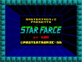 Title screen of Star Farce on the Sinclair ZX Spectrum.
