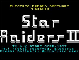 Title screen of Star Raiders 2 on the Sinclair ZX Spectrum.