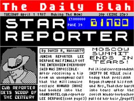 Title screen of Star Reporter on the Sinclair ZX Spectrum.