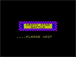 Title screen of Star Wars: Return of the Jedi - Death Star Battle on the Sinclair ZX Spectrum.