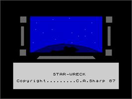 Title screen of Star Wreck on the Sinclair ZX Spectrum.