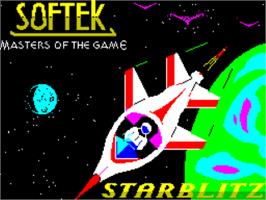 Title screen of Starblitz on the Sinclair ZX Spectrum.