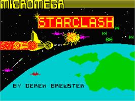 Title screen of Starclash on the Sinclair ZX Spectrum.