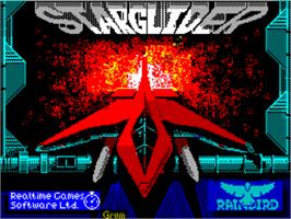 Title screen of Starglider on the Sinclair ZX Spectrum.