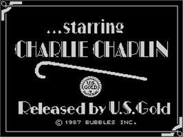 Title screen of Starring Charlie Chaplin on the Sinclair ZX Spectrum.