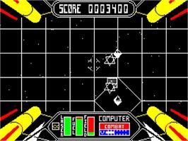 Title screen of Starstrike 2 on the Sinclair ZX Spectrum.