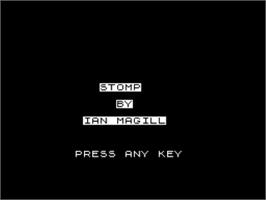 Title screen of Stomp (dk'tronics) on the Sinclair ZX Spectrum.