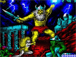 Title screen of Stormlord on the Sinclair ZX Spectrum.