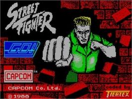 Title screen of Street Fighter on the Sinclair ZX Spectrum.