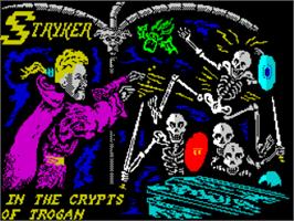 Title screen of Stryker in the Crypts of Trogan on the Sinclair ZX Spectrum.