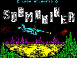 Title screen of Submariner on the Sinclair ZX Spectrum.