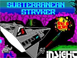Title screen of Subterranean Stryker on the Sinclair ZX Spectrum.