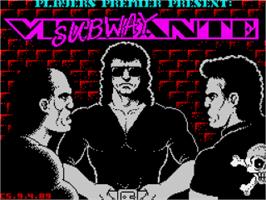 Title screen of Subway Vigilante on the Sinclair ZX Spectrum.