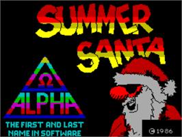 Title screen of Summer Santa on the Sinclair ZX Spectrum.