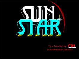 Title screen of Sun Star on the Sinclair ZX Spectrum.