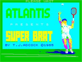 Title screen of Super Brat on the Sinclair ZX Spectrum.