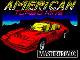Title screen of Super Car Trans Am on the Sinclair ZX Spectrum.
