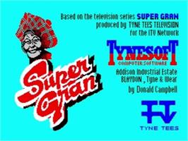 Title screen of Super Gran on the Sinclair ZX Spectrum.