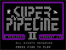 Title screen of Super Pipeline II on the Sinclair ZX Spectrum.