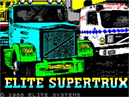 Title screen of Super Trux on the Sinclair ZX Spectrum.