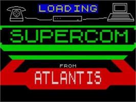 Title screen of Supercom on the Sinclair ZX Spectrum.