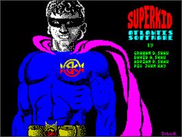 Title screen of Superkid on the Sinclair ZX Spectrum.
