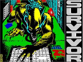 Title screen of Survivor on the Sinclair ZX Spectrum.