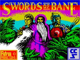 Title screen of Swords Of Bane on the Sinclair ZX Spectrum.