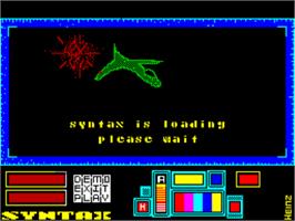 Title screen of Syntax on the Sinclair ZX Spectrum.
