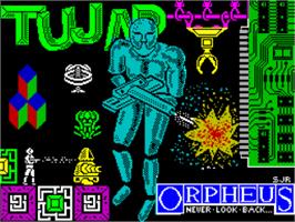 Title screen of TUJAD on the Sinclair ZX Spectrum.