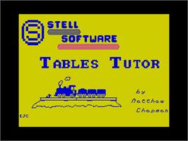 Title screen of Table Invaders on the Sinclair ZX Spectrum.