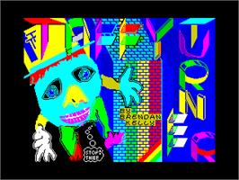 Title screen of Taffy Turner on the Sinclair ZX Spectrum.