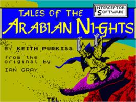 Title screen of Tales Of The Arabian Nights on the Sinclair ZX Spectrum.