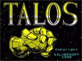 Title screen of Talos on the Sinclair ZX Spectrum.