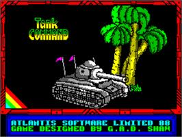 Title screen of Tank Command on the Sinclair ZX Spectrum.