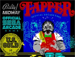 Title screen of Tapper on the Sinclair ZX Spectrum.