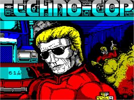 Title screen of Techno Cop on the Sinclair ZX Spectrum.