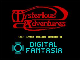 Title screen of Ten Little Indians on the Sinclair ZX Spectrum.