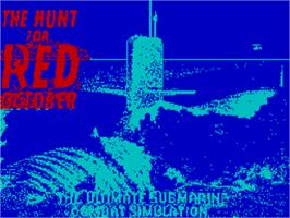 Title screen of The Hunt for Red October on the Sinclair ZX Spectrum.