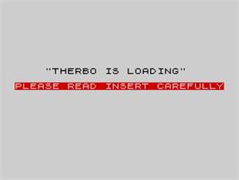 Title screen of Therbo on the Sinclair ZX Spectrum.