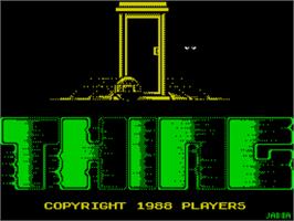 Title screen of Thing! on the Sinclair ZX Spectrum.