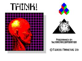 Title screen of Think! on the Sinclair ZX Spectrum.