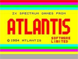 Title screen of Thinker, The on the Sinclair ZX Spectrum.