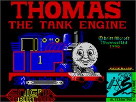 Title screen of Thomas The Tank Engine And Friends on the Sinclair ZX Spectrum.