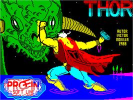 Title screen of Thor on the Sinclair ZX Spectrum.