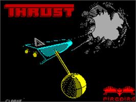 Title screen of Thrust on the Sinclair ZX Spectrum.