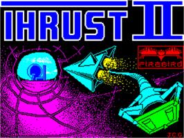 Title screen of Thrust 2 on the Sinclair ZX Spectrum.
