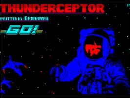 Title screen of Thunderceptor on the Sinclair ZX Spectrum.