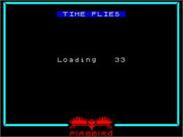 Title screen of Time Flies on the Sinclair ZX Spectrum.