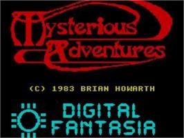 Title screen of Time Machine on the Sinclair ZX Spectrum.